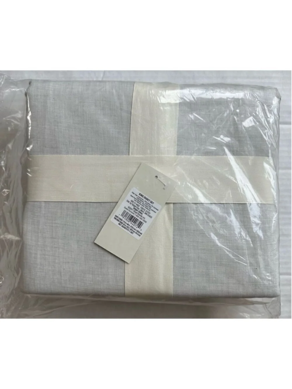 Casaluna Cashmere Blend Duvet Cover Set-King Light Grey